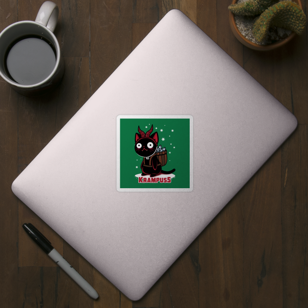 Krampuss Funny Cute Kawaii Christmas Krampus Cat by BoggsNicolas